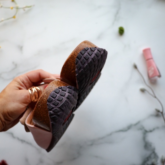 THINK! Mizzi face sandal leather cork pink slide - Picture 5 of 8